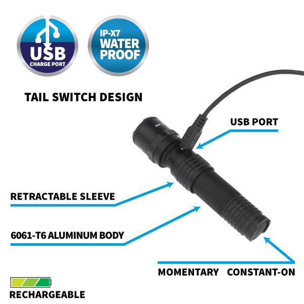 USB-320 USB Rechargeable EDC Flashlight