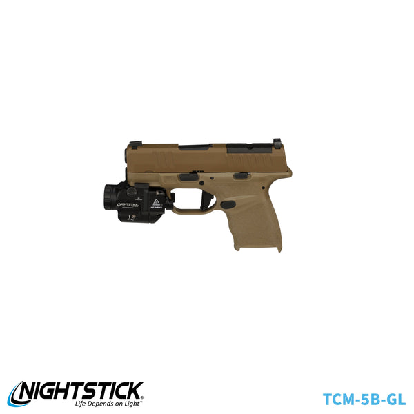 TCM-5B-GL: Subcompact Weapon-Mounted Light for Narrow Rail Handguns w/Green Laser