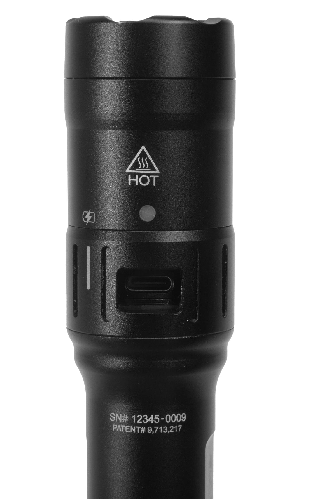 USB-568XL: BARRAGE™ USB Tactical Flashlight with Red and Green Floodlight - Black