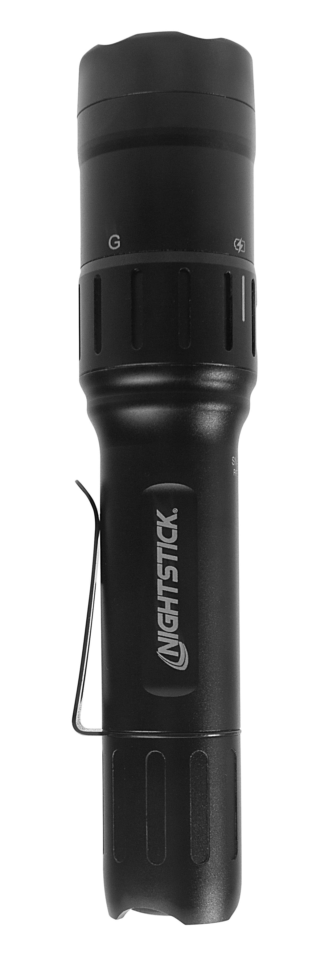 USB-568XL: BARRAGE™ USB Tactical Flashlight with Red and Green Floodlight - Black