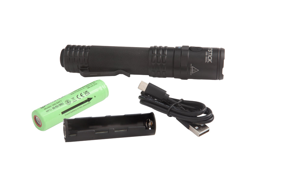 USB-588XL USB Dual-Light Tactical Flashlight - Black